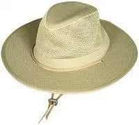 MESH VENTED HAT- TAN MEDIUM WORLD FAMOUS SALES INC.