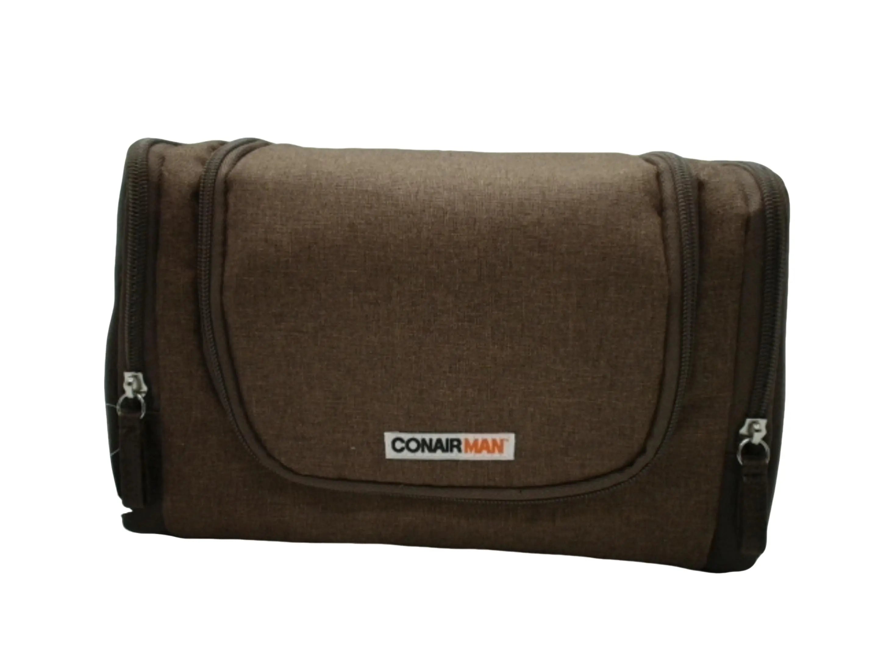 Men's Toiletry Bag 5" x 11.5" x 7" Brown Conair Man KWDC