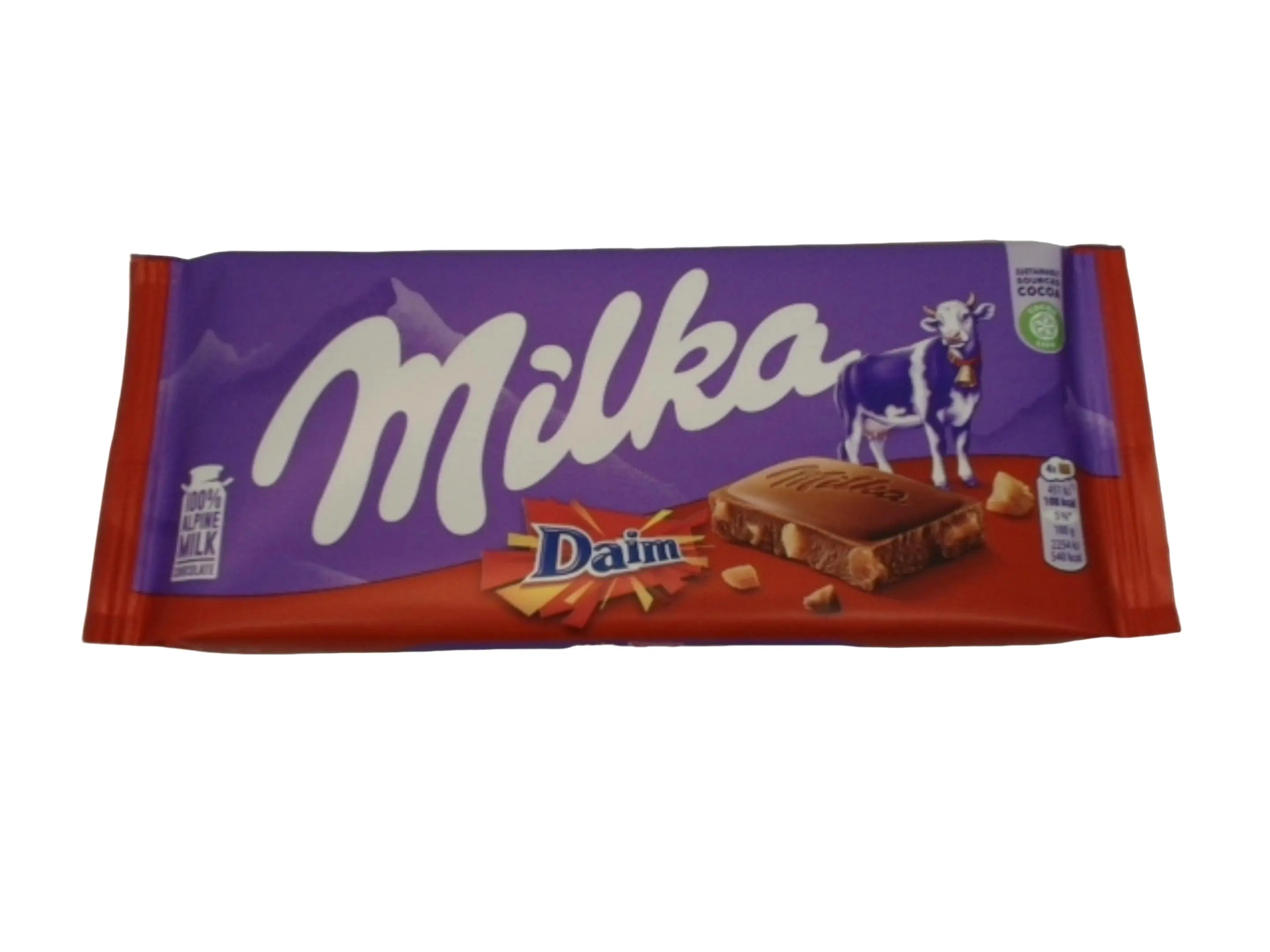 Milka Chocolate Bar Daim 100g. KWDC