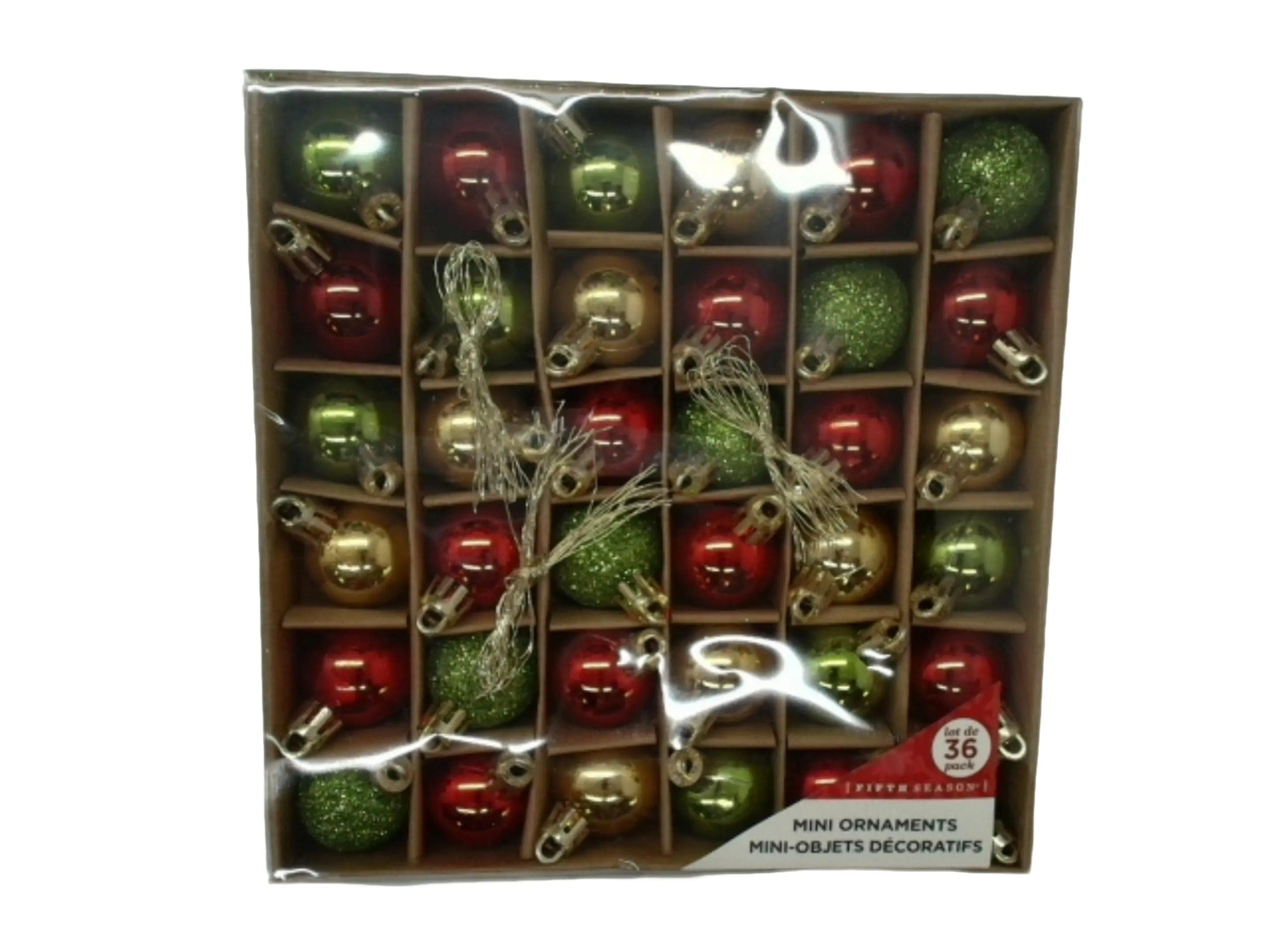 Mini Ornaments 36pk. Fifth Season KWDC