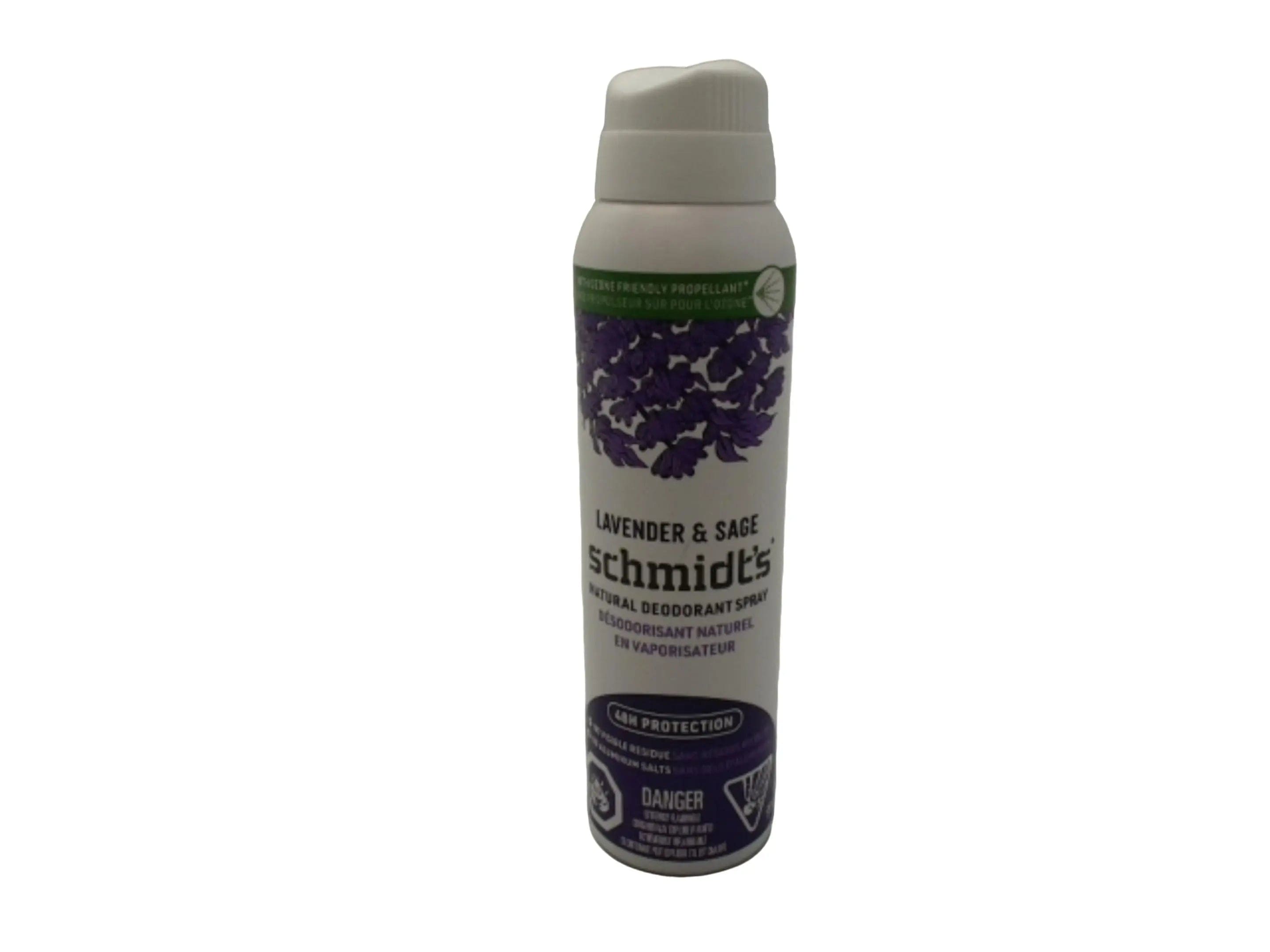 Natural Deodorant Spray Lavender & Sage 91g. Schmidt's KWDC