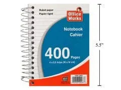 O.WKs. 400-P 5.5x4" Chubby Notebook CTG BRANDS INC