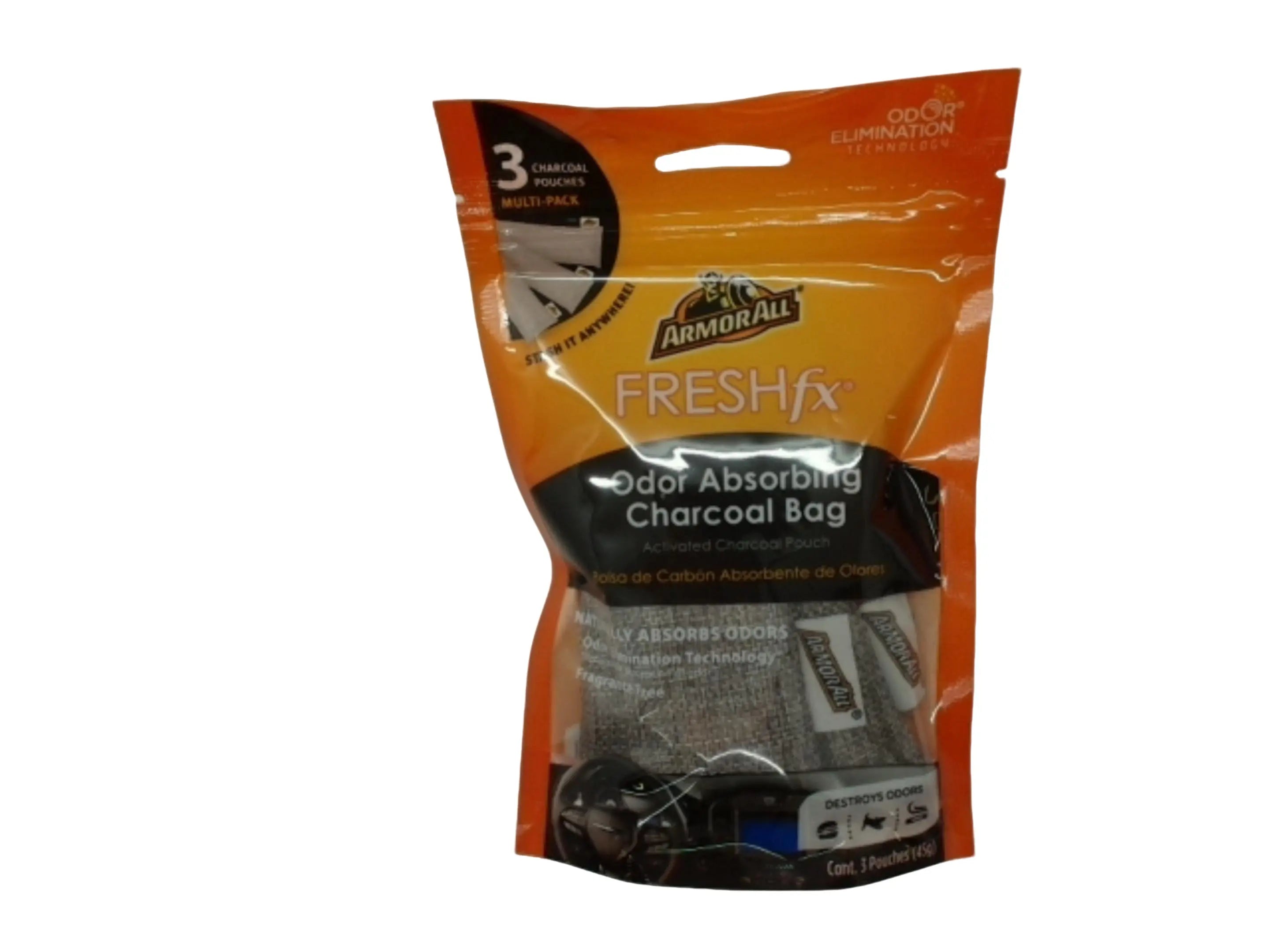 Odor Absorbing Charcoal Bag 3pk. Armor All Freshfx KWDC