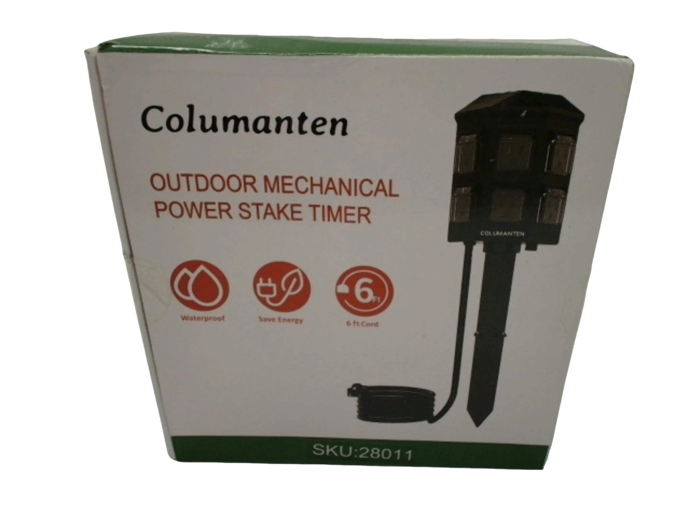 Outdoor Mechanical Power Stake Timer 6 Outlets 6' Cord Columanten KWDC