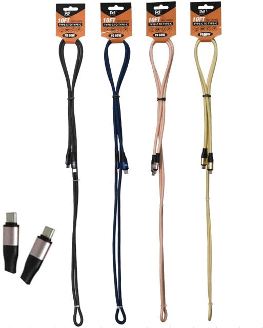 PDI USB-C to USB-C Braided Cable 10ft