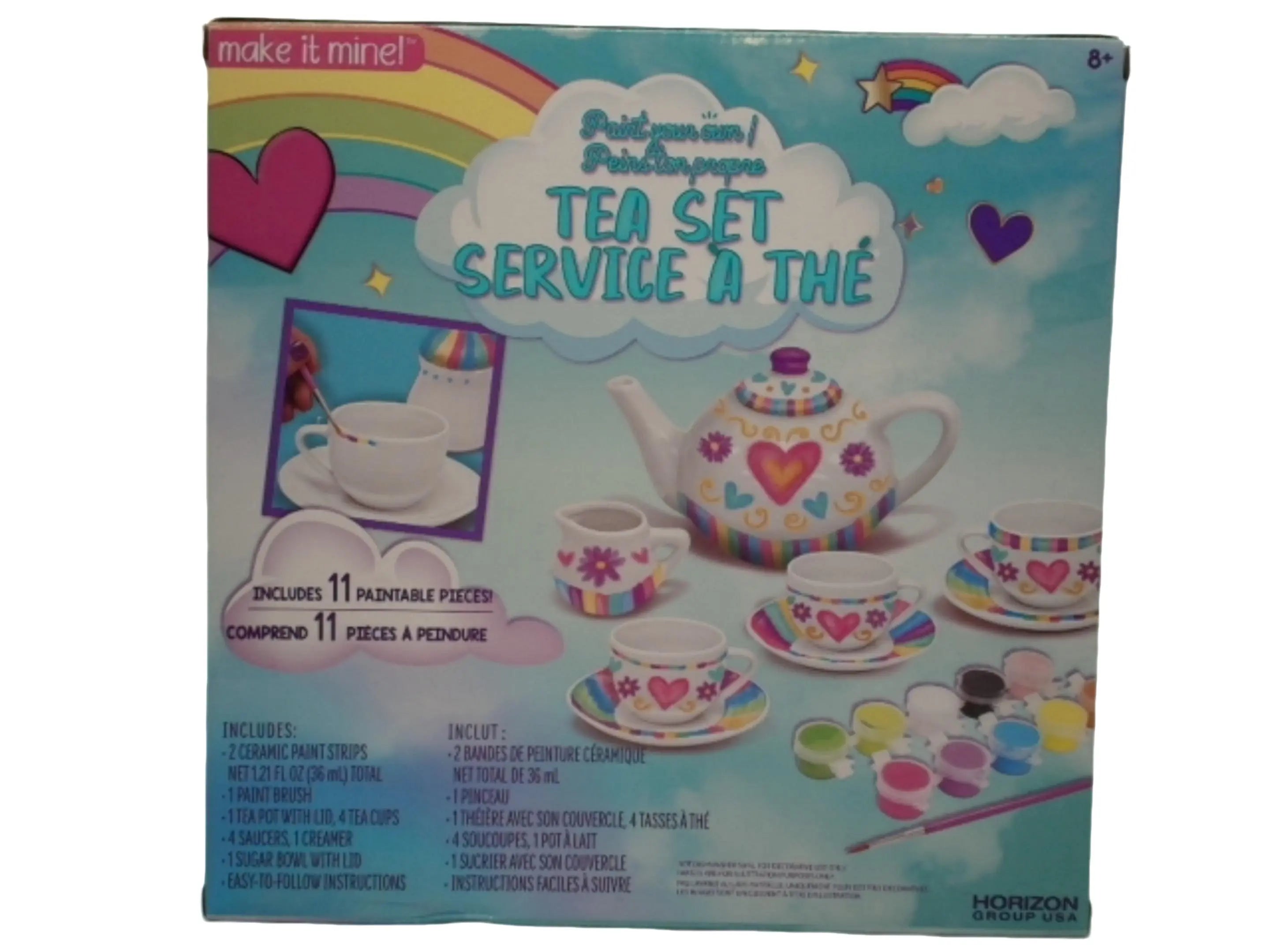 Paint Your Own Tea Set 11pc. Make It Mine! KWDC