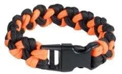 Paracord hikers survival braclet - flourescent orange 8 inch WORFAM