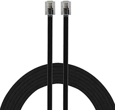 Phone Line Cord Black 15 foot Chateau Manis Electronics