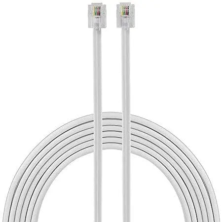 Phone Line Cord White 50 foot Chateau Manis Electronics