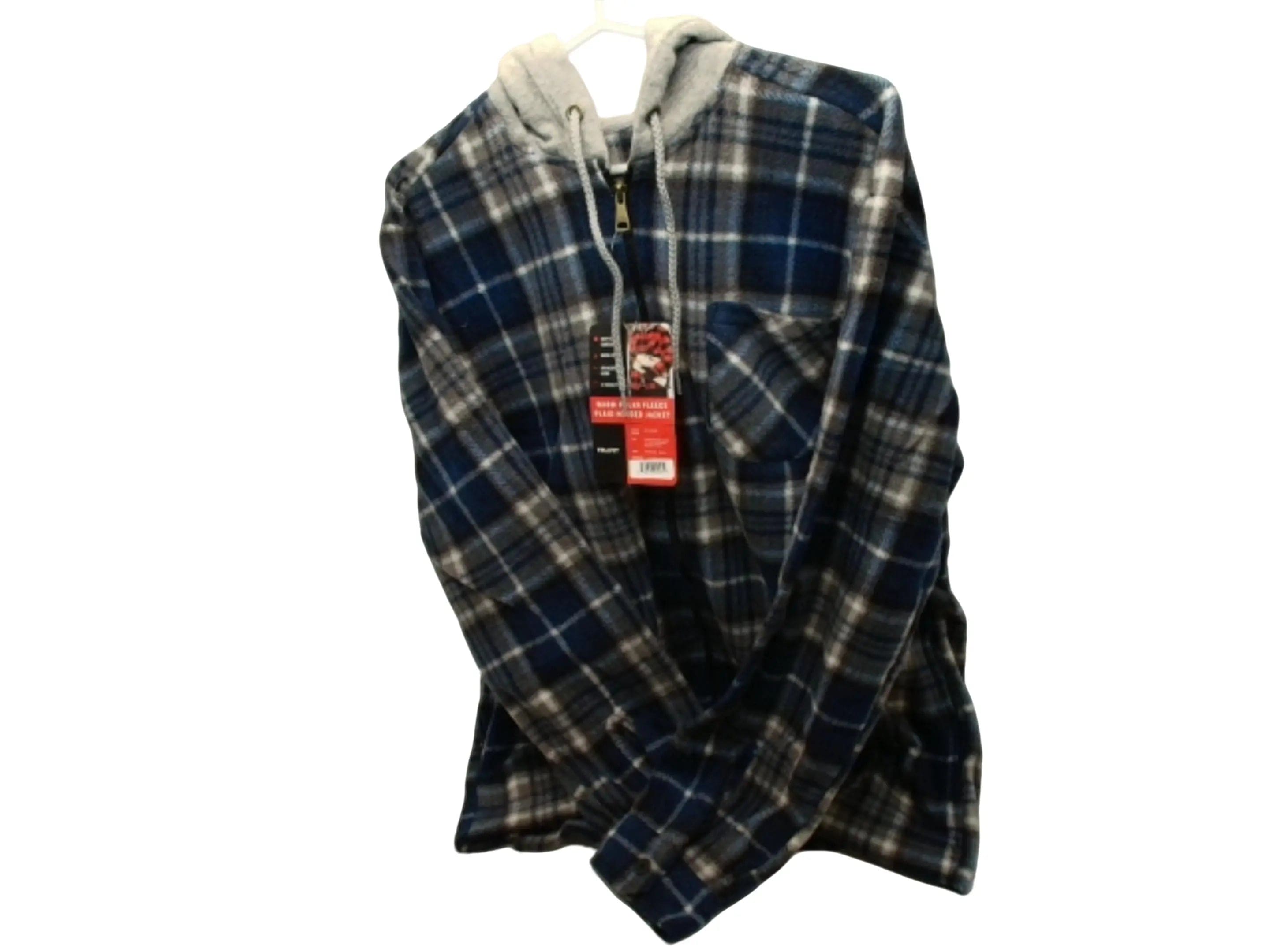 Plaid Hooded Jacket Polar Fleece Tru Fit Assorted KWDC