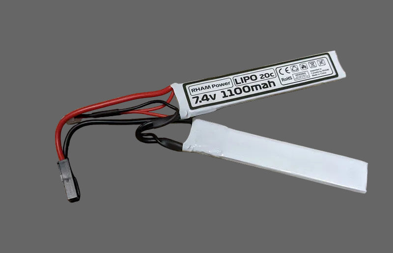 Mini Tamiya 7.4V 1100mAh Airsoft Battery - RHAM Power