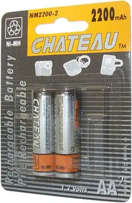 Rechargeable Nmh Battery "aa" 2200ma Chateau Manis Electronics