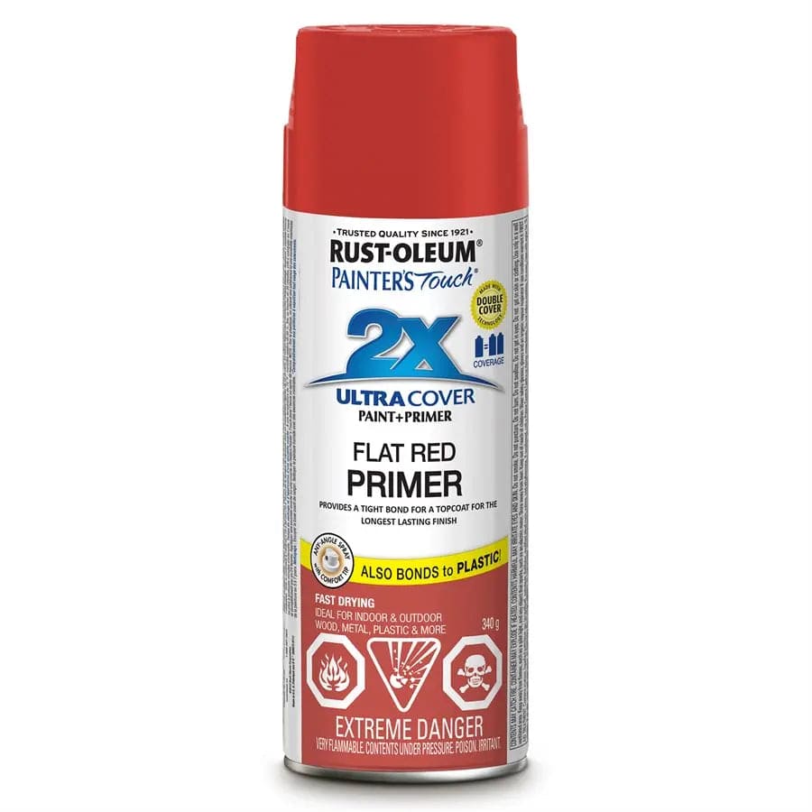 Rustoleum Flat Red Painters Touch 2X Primer Spray 340G Toolway Industries