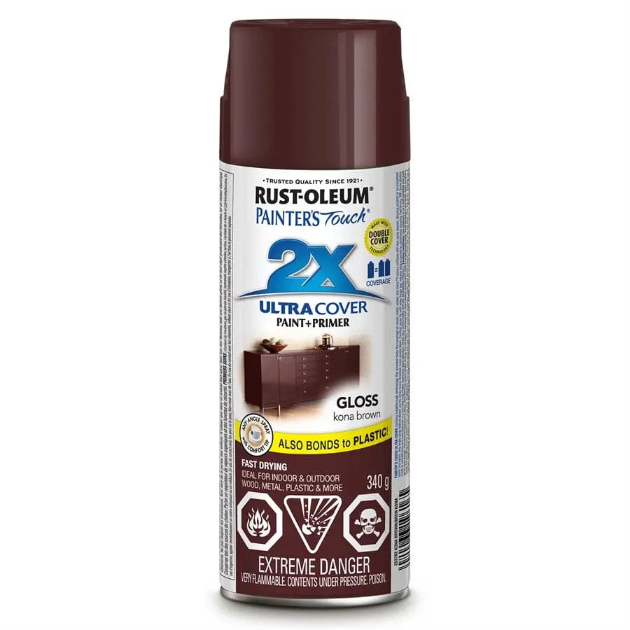 Rustoleum Kona Brown Painters Touch 2X Spray Paint 340G Toolway Industries