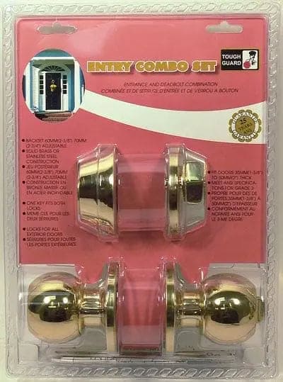 Deadbolt and door knob combo S/S Toolway Industries