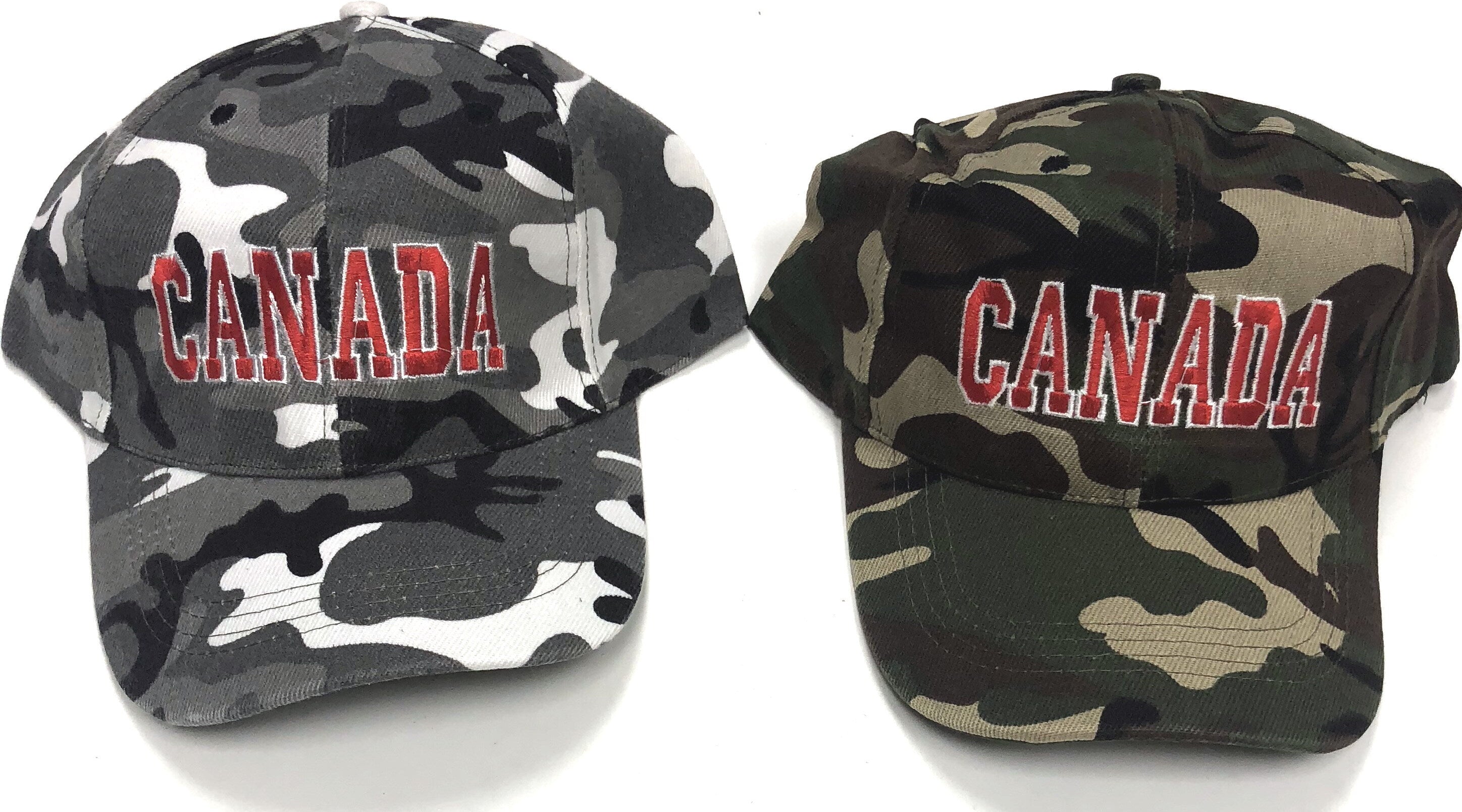 Camo Canada Design Ball Cap with Adjustable Back