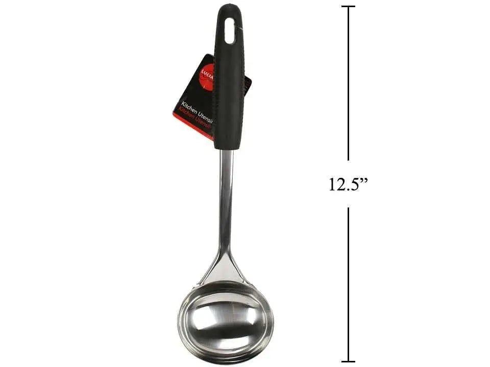 L.GOURMET, S/S SOUP LADLE W/    SOFT GRIP HANDLE, CTGBRA