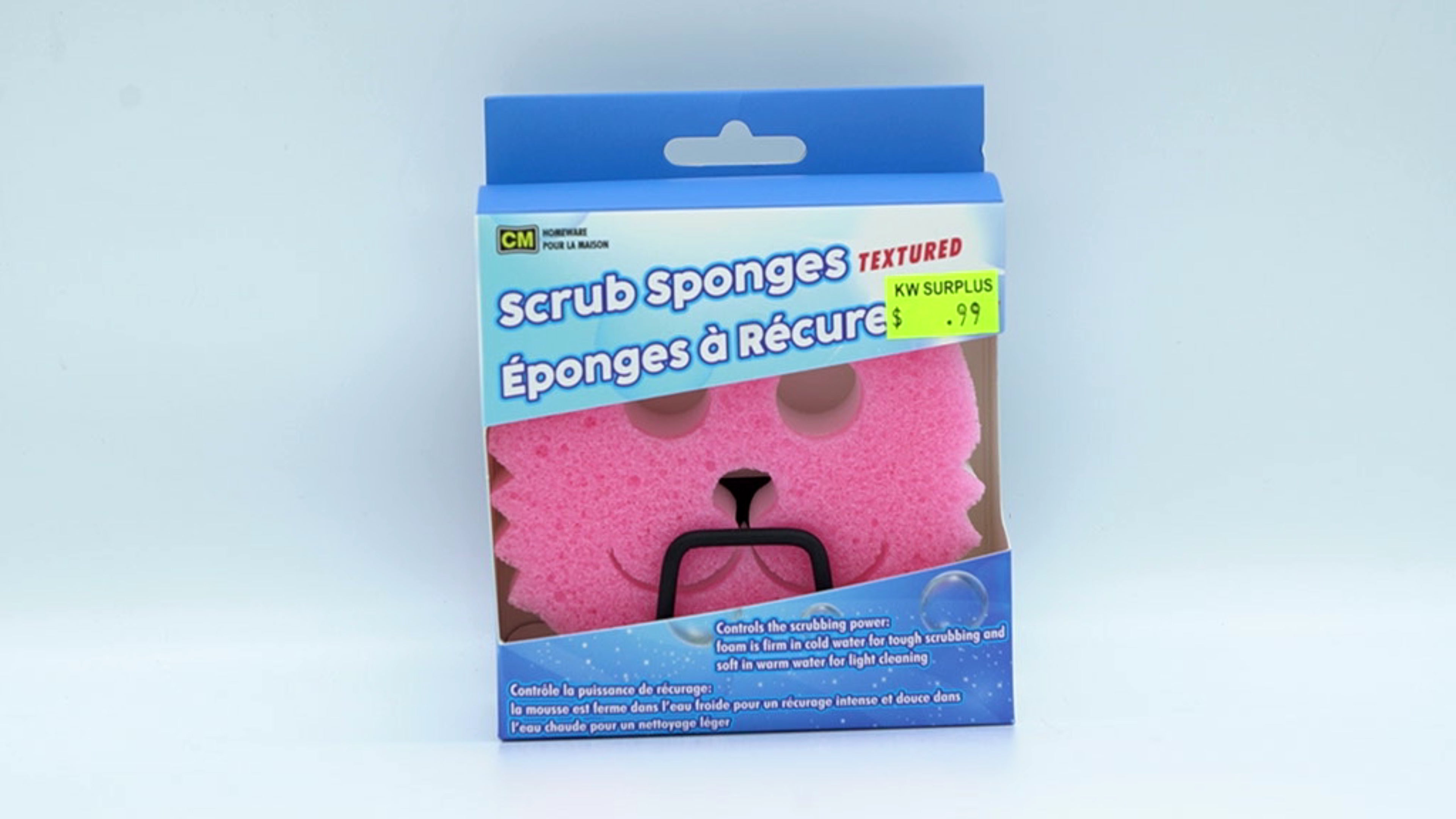 Scrub Sponge with Holder - CM Homeware Assorted Colors