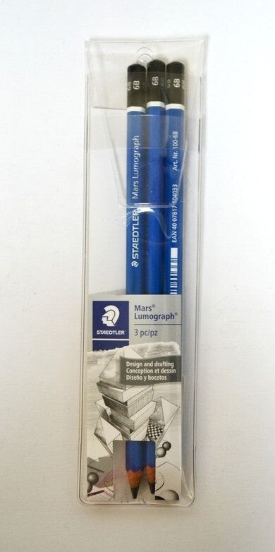 Staedtler Mars 6B Drafting Pencils 3-Pack