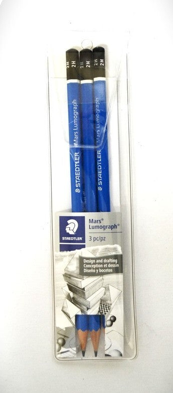 Staedtler Mars 2H Drafting Pencils 3-Pack