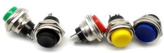 Blue Momentary SPST Push Button Switch N.O.