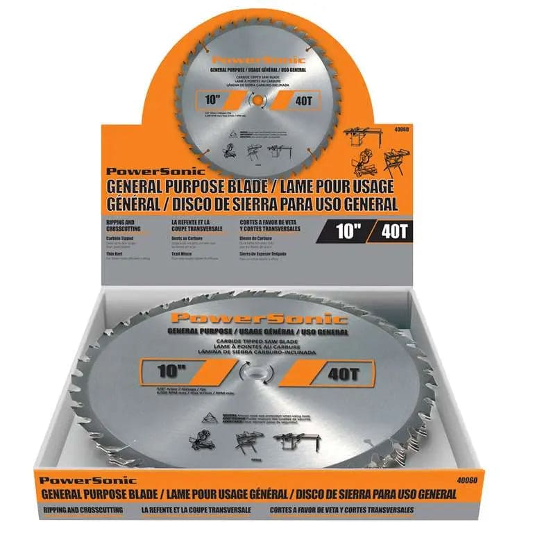 Sawblade 10 inch 40 tooth general purpose powersonic Holland Imports (Canada) Ltd.