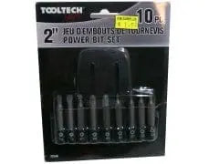 Screwdriver bit set 10 pc 2 inch tooltech basics TOOIND