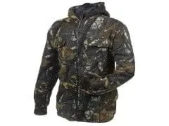 Sherpa fleece hooded jacket large - camouflage WORFAM