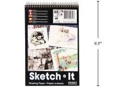 Sketch it pad 6x9 inch 48 sheets coiled top CTGBRA