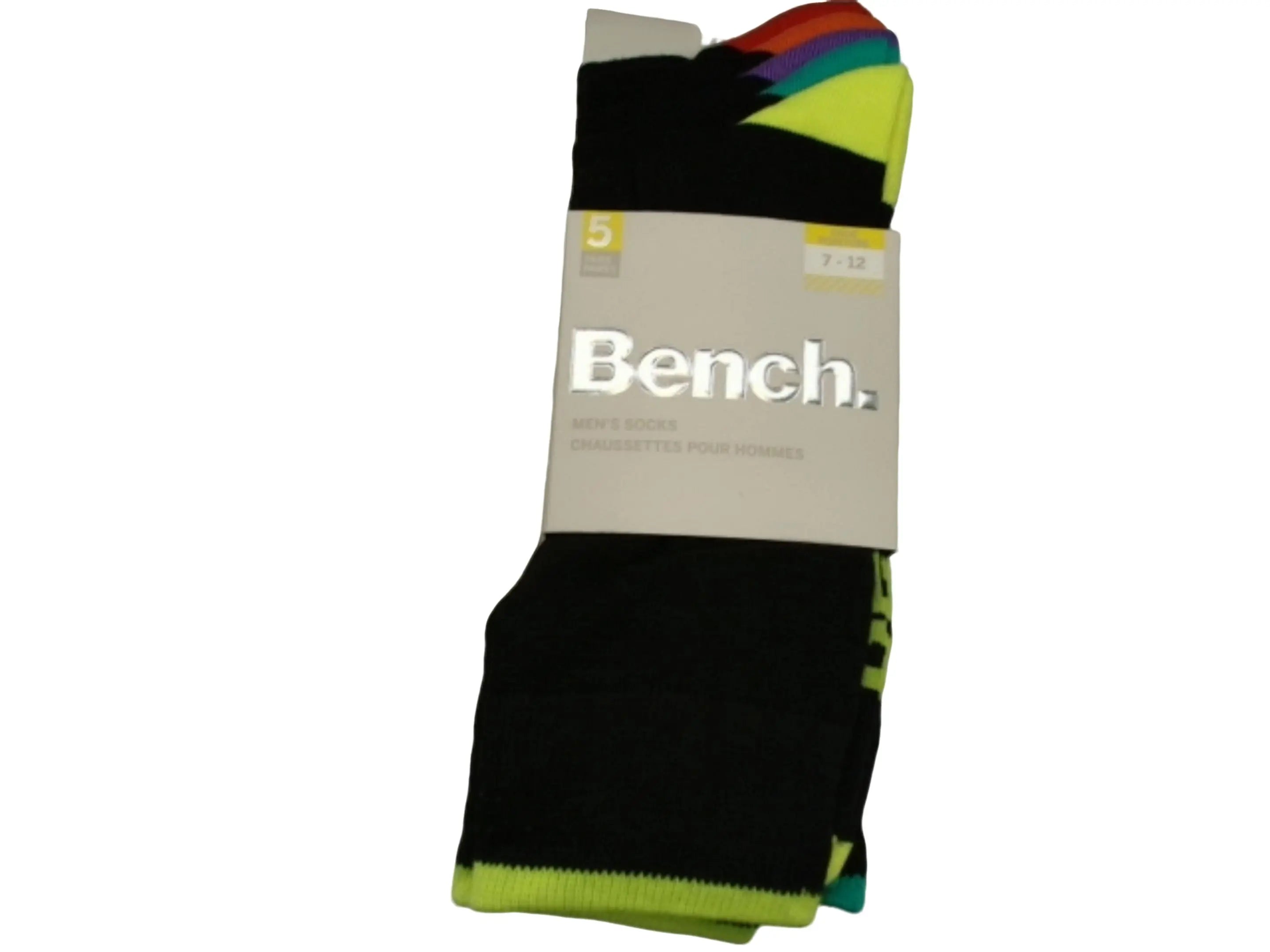 Socks Men's 5pk. Black Bench (HMBN095) KWDC