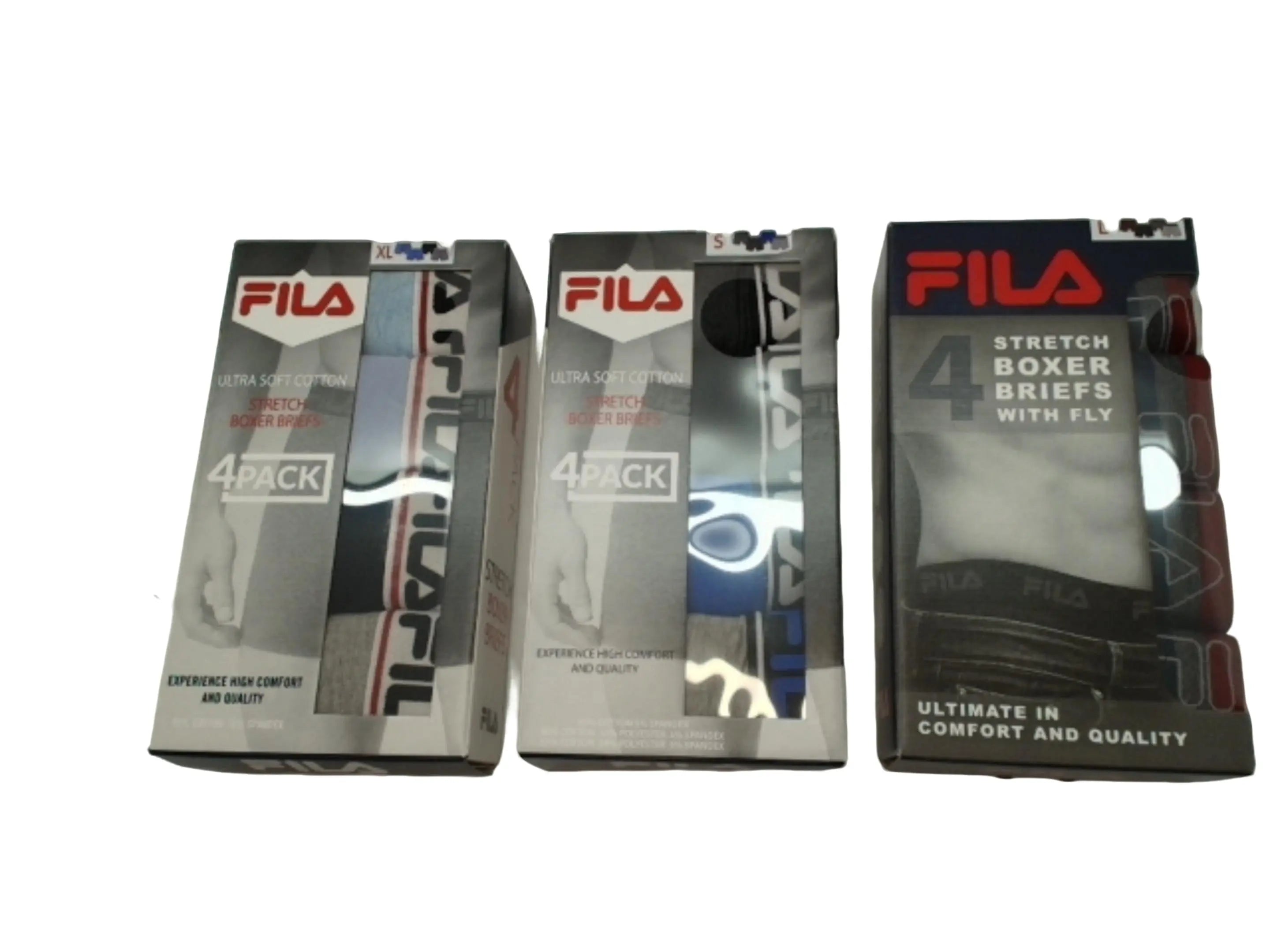 Stretch Boxer Briefs 4pk. Assorted Fila KWDC