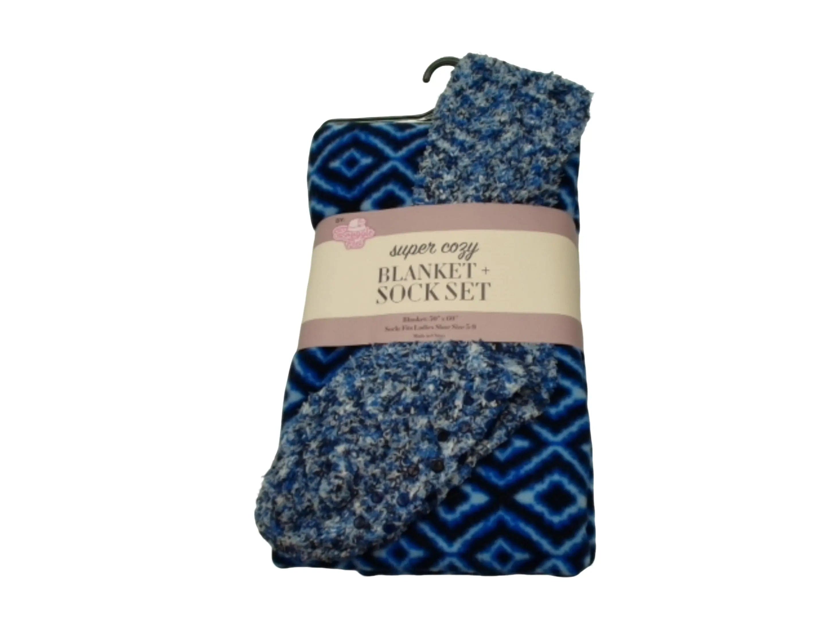 Super Cozy Blanket & Sock Set Snuggle Feet KWDC