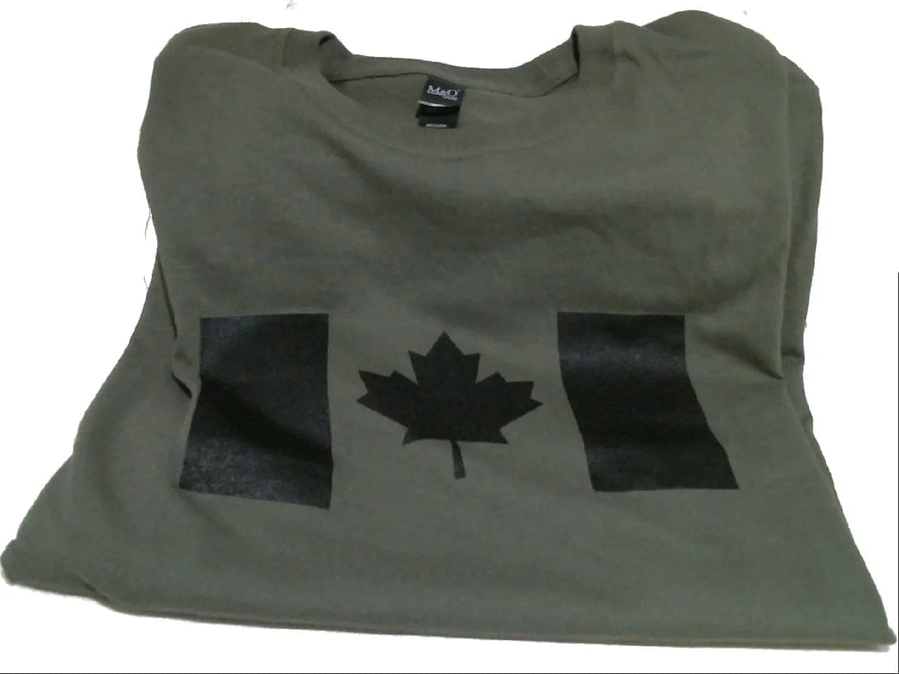 T-Shirt Canada flag olive drab - XXLarge WORLD FAMOUS SALES INC.