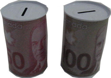 Small Dollar Print Piggy Bank Coin Savings