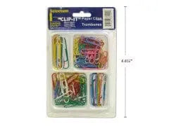 PAPER CLIP 125PC ASSTCLRS & SIZES/TRAY LINPRO