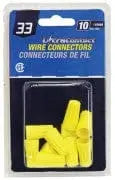 TWIST ON CONNECTOR MEDIUM YELLOW #33 10 Pack marrette Toolway Industries