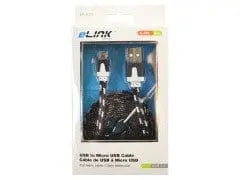 USB to micro USB 6 foot flat cable - black HRSGLO