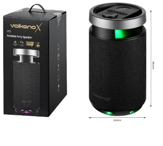 VolkanoX S800 200W Bluetooth Party Speaker in Black