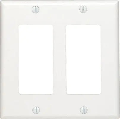 WallPlate decora two gang white Toolway Industries