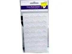 White Shimmer Embossed Fancy Photo Corners MULIMP