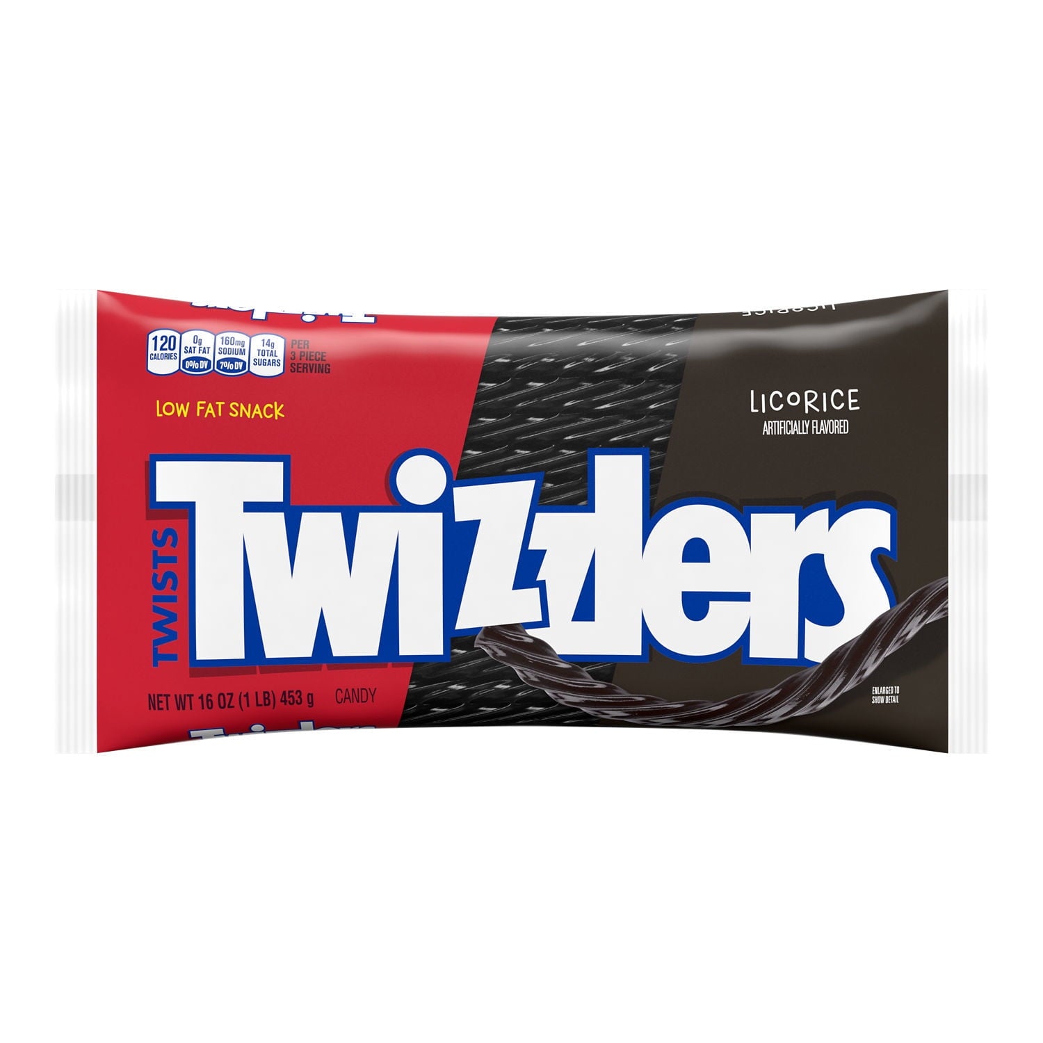 Twizzlers Black Licorice Twists 453g Candy