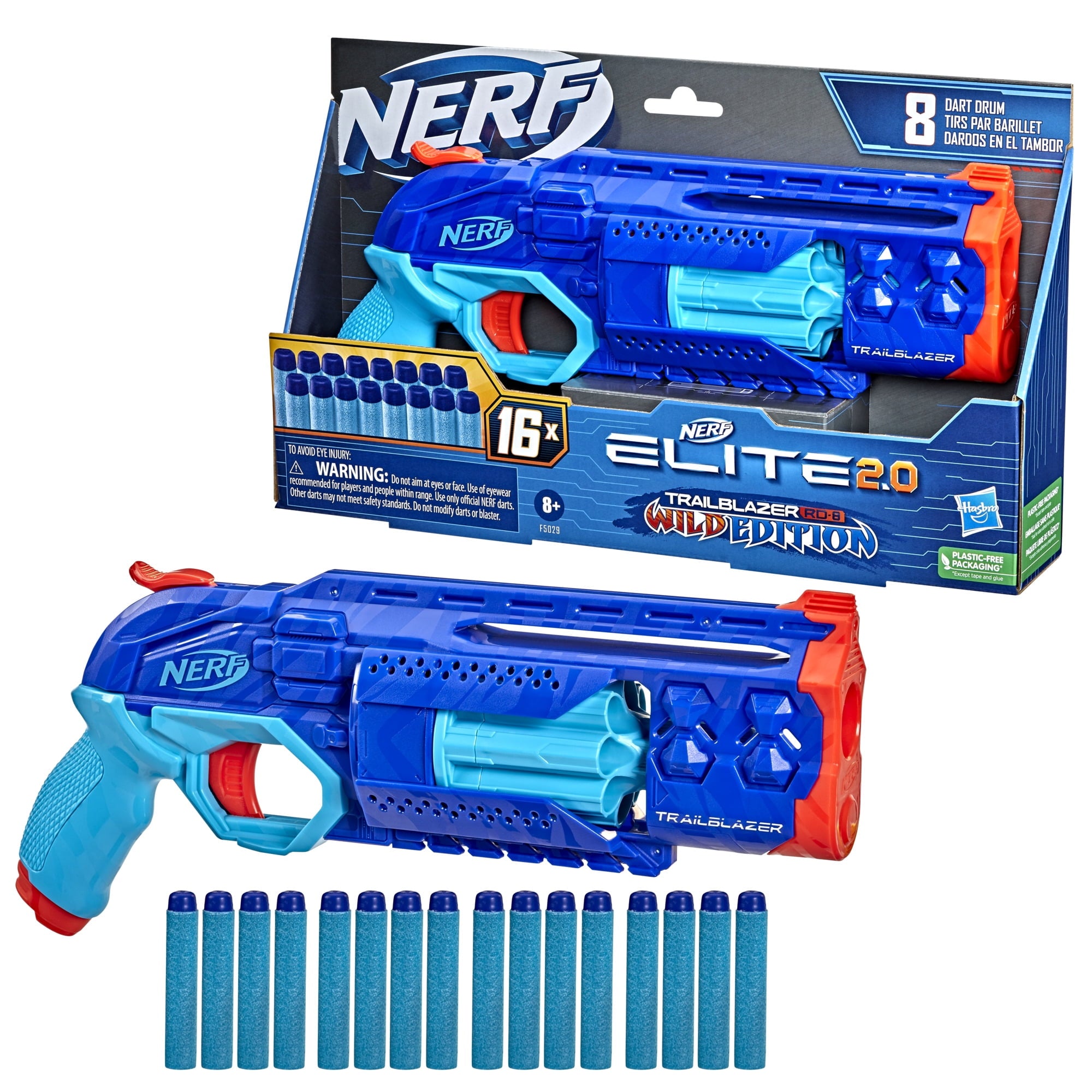 Nerf Elite 2.0 Trailblazer RD-8 Blaster 16 Darts