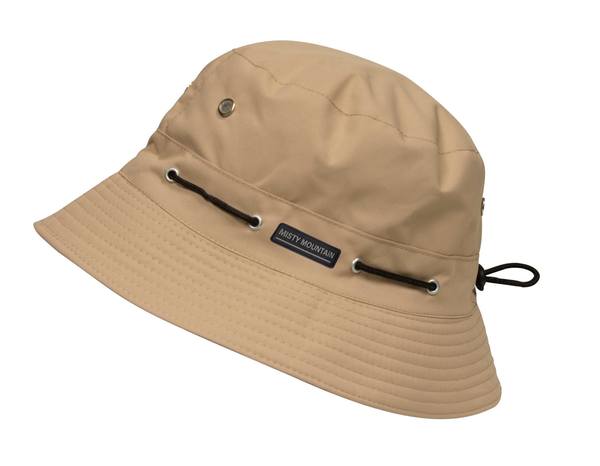 Adjustable Tan Bucket Hat with Drawstring Cord - Brantford Surplus