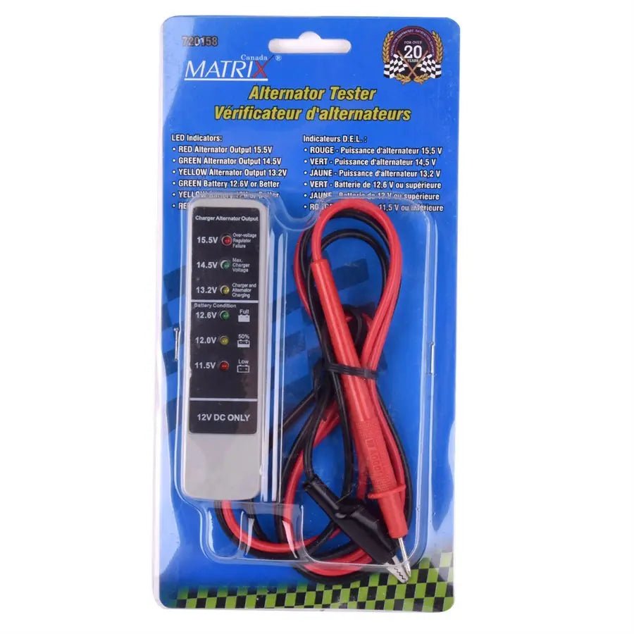 Alternator Voltage Tester for 12V DC - Brantford Surplus