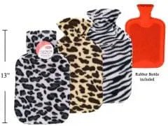 Animal Print Hot Water Bottle with Cover - 2L - Brantford Surplus