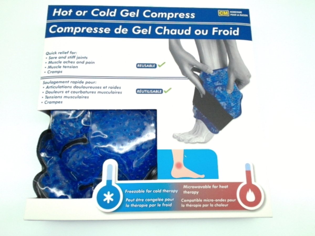 Ankle Hot Cold Gel Pack - Reusable Compression Wrap - Brantford Surplus