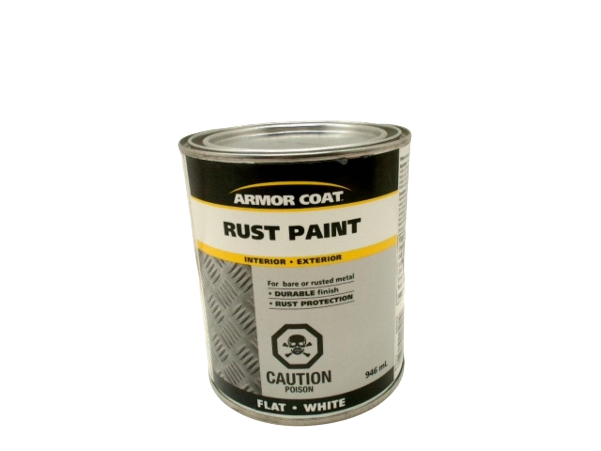 Armor Coat Flat White Rust Paint 946ml - Indoor/Outdoor - Brantford Surplus