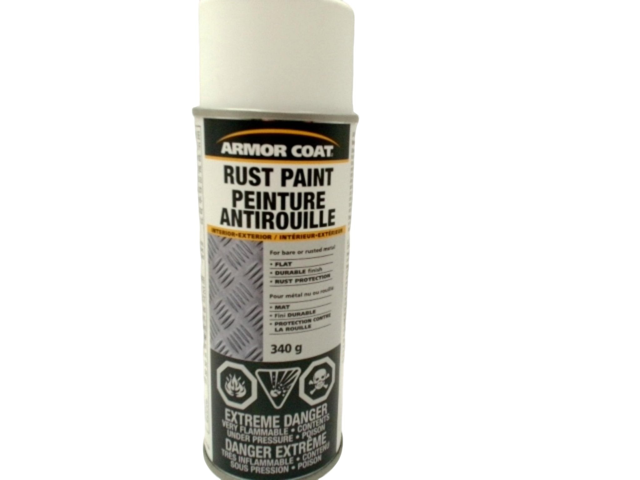 Armor Coat Rust - Resistant Flat White Spray Paint 340g - Brantford Surplus
