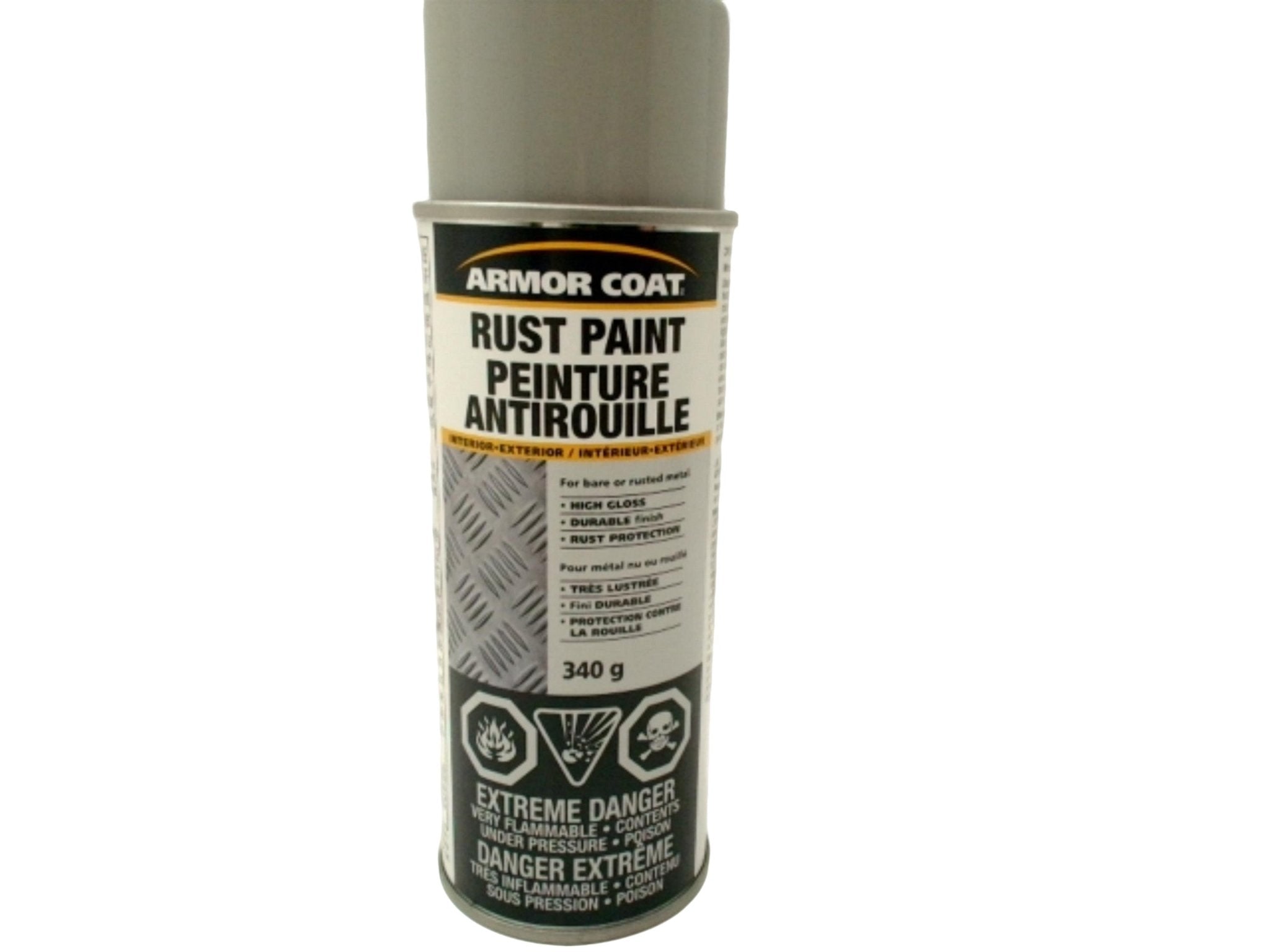 Armor Coat Rust Spray Paint Misty Grey 340g - Indoors & Outdoors Ready