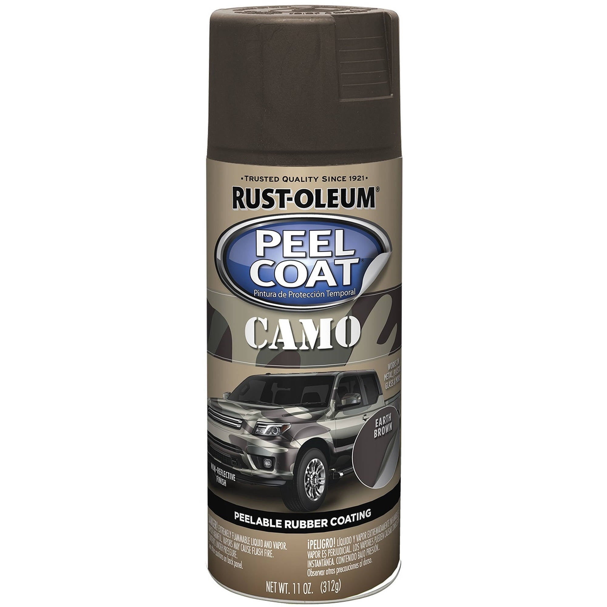 Rust-Oleum Peel Coat Camo Earth Brown — packaging
